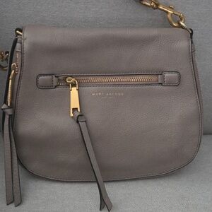 Marc Jacobs Taupe Leather Crossbody Bag